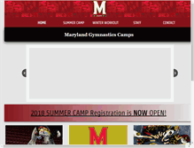 Tablet Screenshot of marylandgymnasticscamps.com